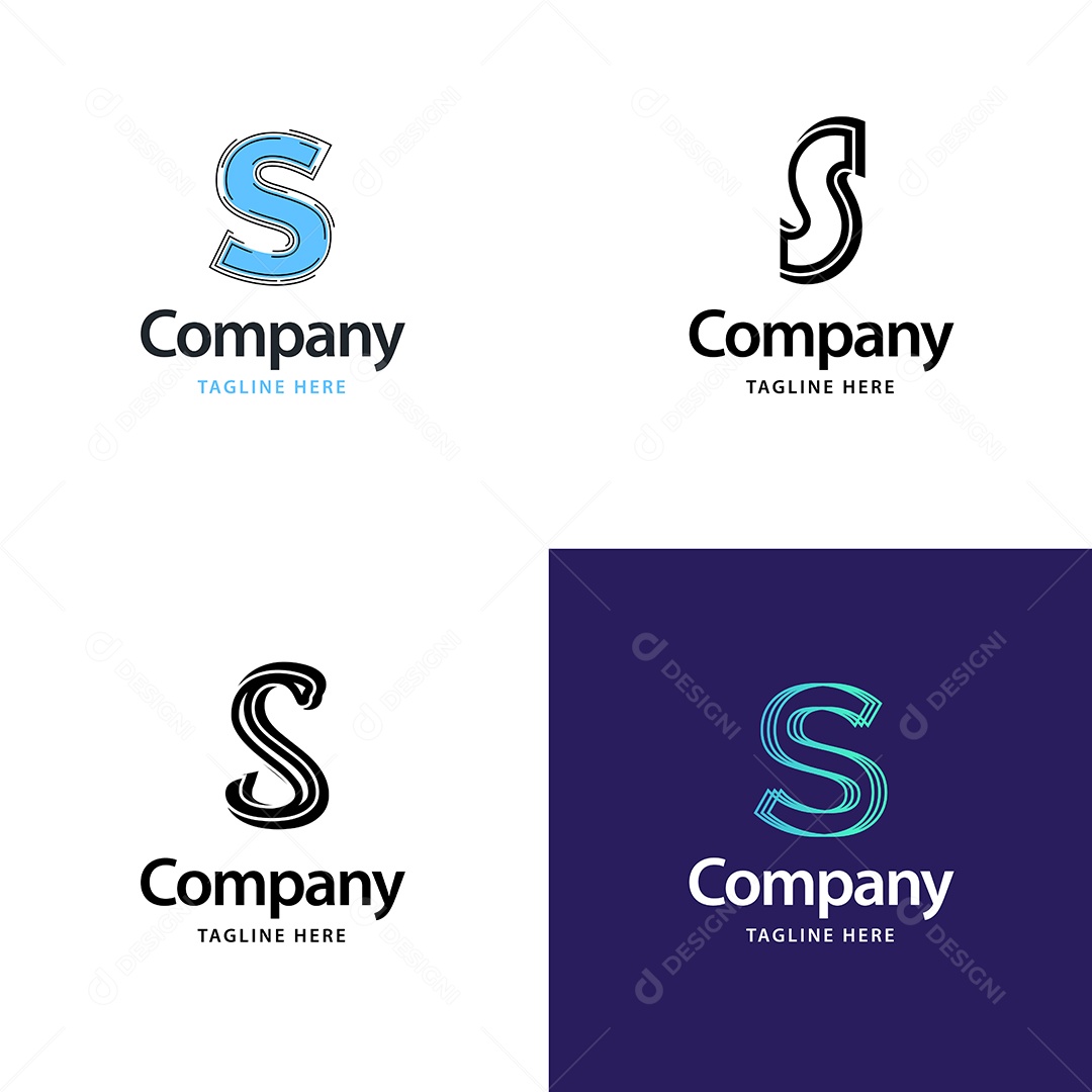 Logo S Logotipos Modernos AI Editável