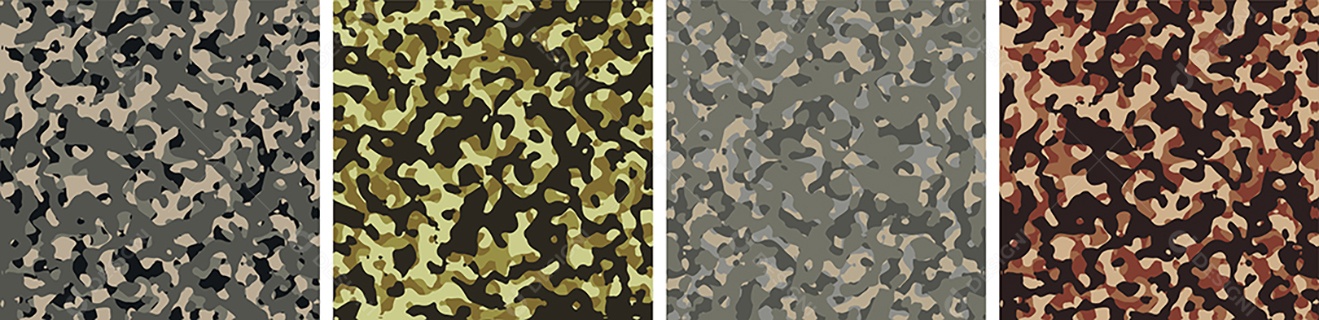 Padrão de Conjunto de fundo de Camuflagem Vetor EPS