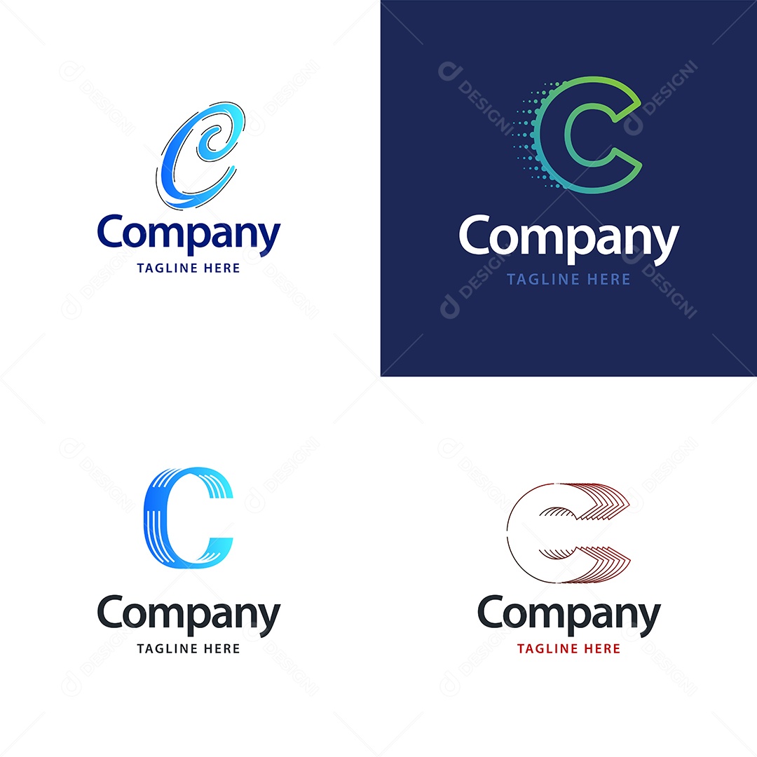 Logo C Logotipos Modernos AI Editável