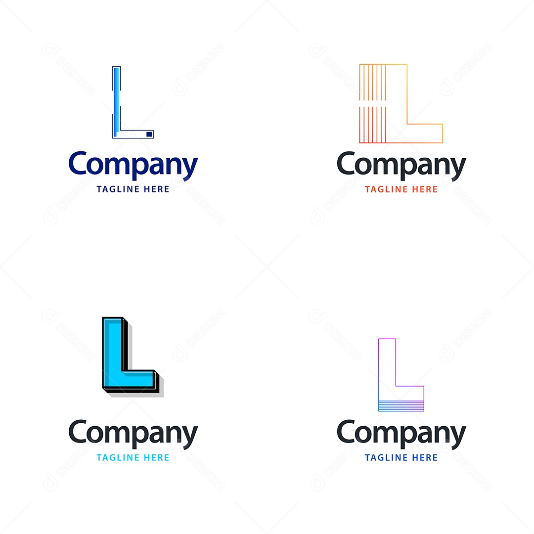 Logo P Logotipos Modernos AI Editável