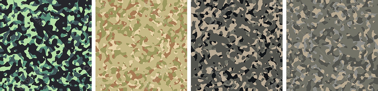 Padrão de Conjunto de fundo de Camuflagem Vetor EPS