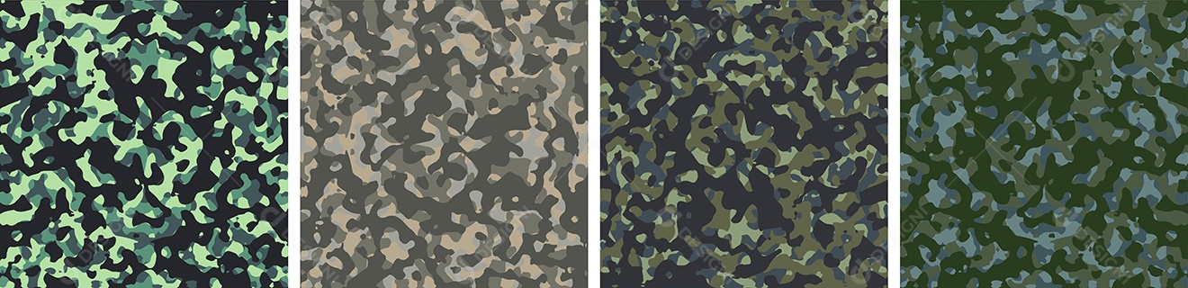 Padrão de Conjunto de fundo de Camuflagem Vetor EPS