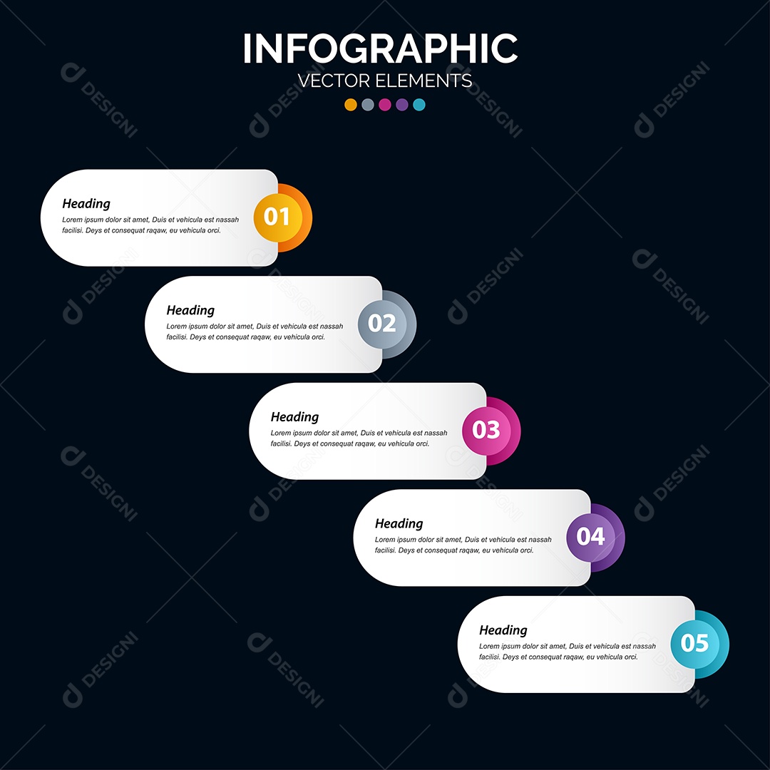 Conjunto de infográficos vetoriais para fazer sua publicidade Vetor EPS