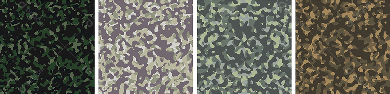 Padrão de Conjunto de fundo de Camuflagem Vetor EPS