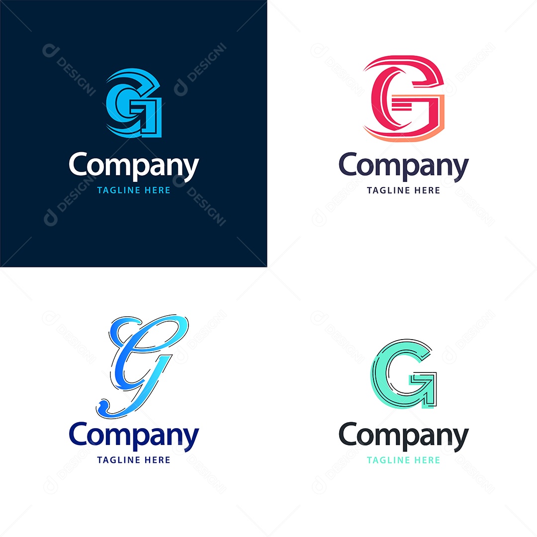 Logo G Logotipos Modernos AI Editável
