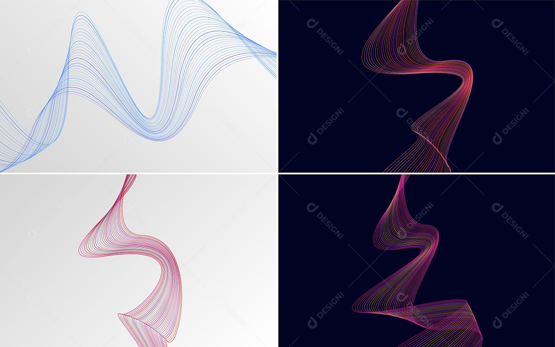 Conjunto de padrões geométricos de linhas mínimas Vetor EPS