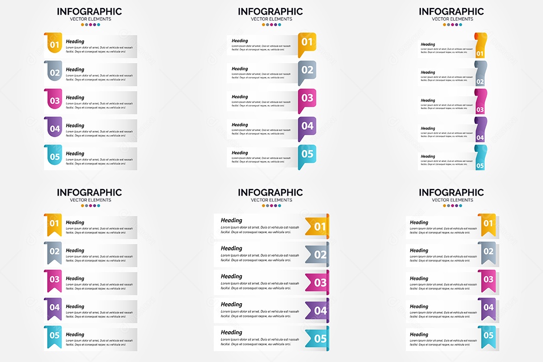 Conjunto de infográficos vetoriais para fazer sua publicidade Vetor EPS