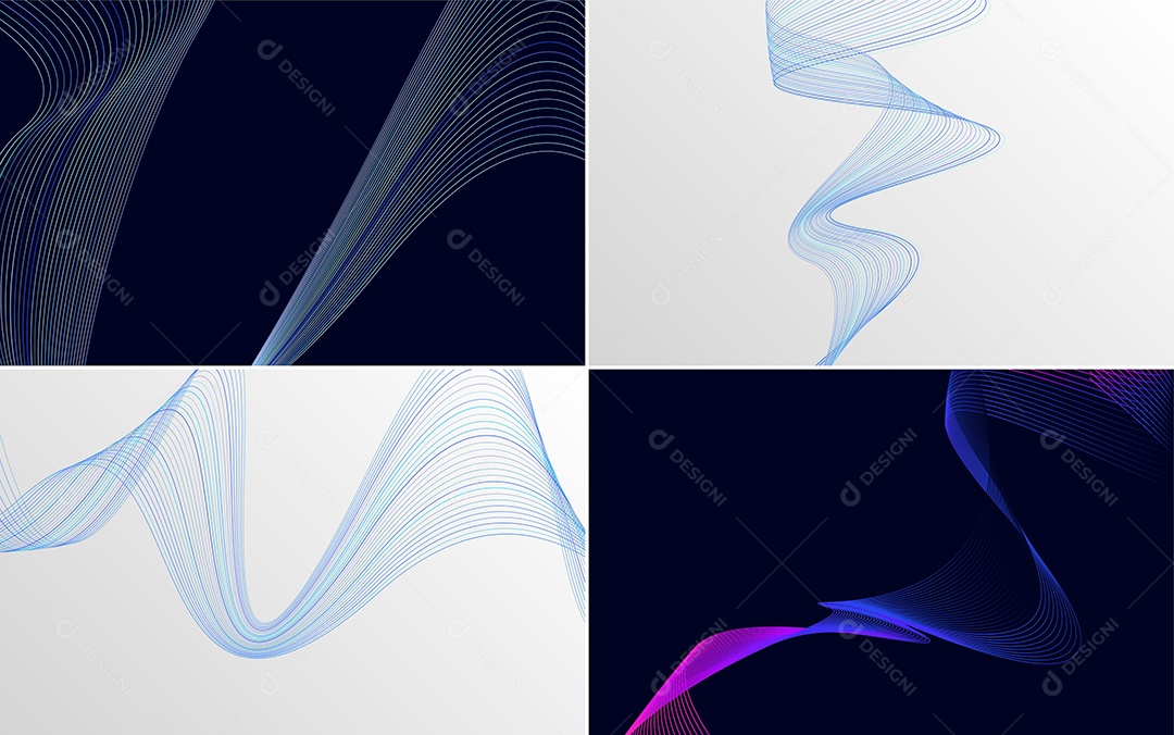Conjunto de padrões geométricos de linhas mínimas Vetor EPS
