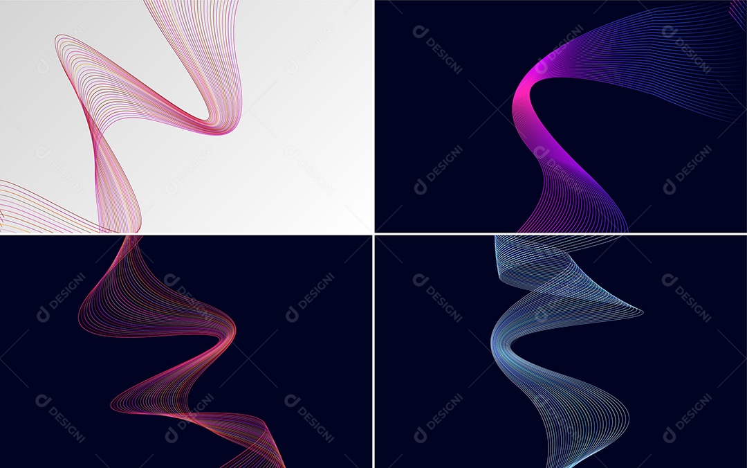 Conjunto de padrões geométricos de linhas mínimas Vetor EPS