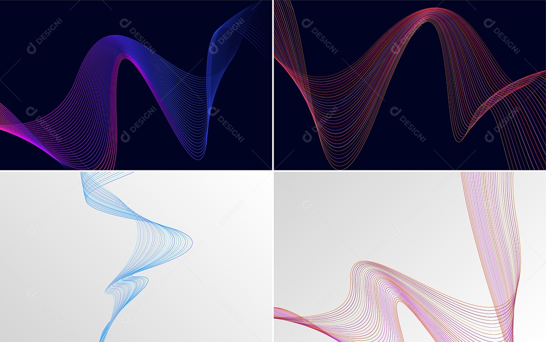 Minimal Lines Geometric Patterns Set Vector EPS