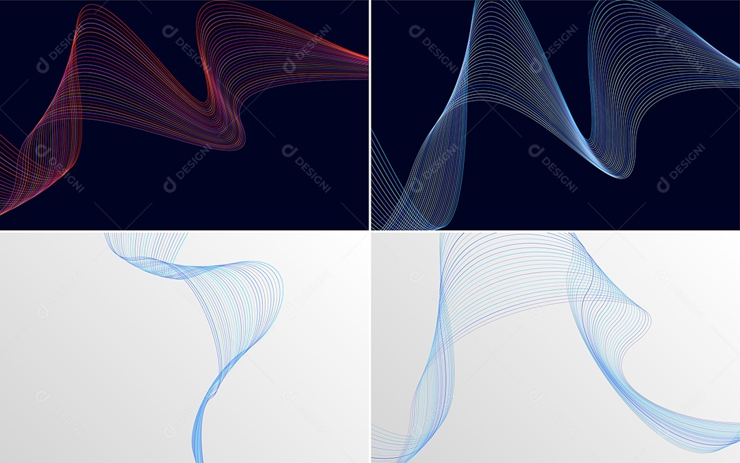 Conjunto de padrões geométricos de linhas mínimas Vetor EPS