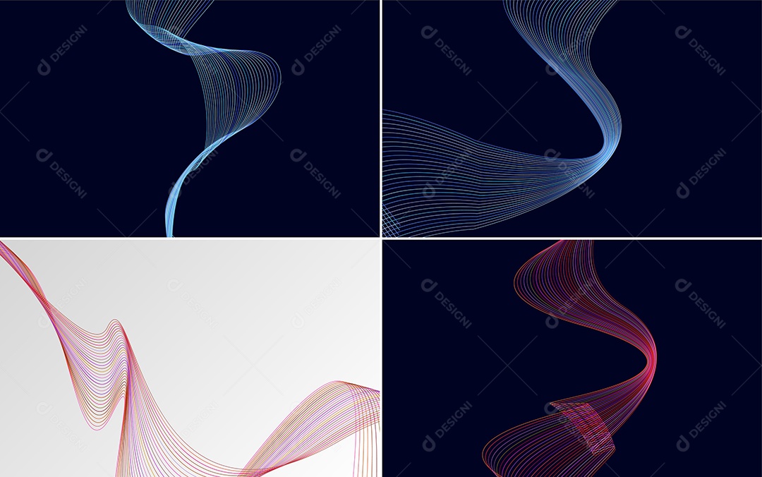 Conjunto de padrões geométricos de linhas mínimas Vetor EPS
