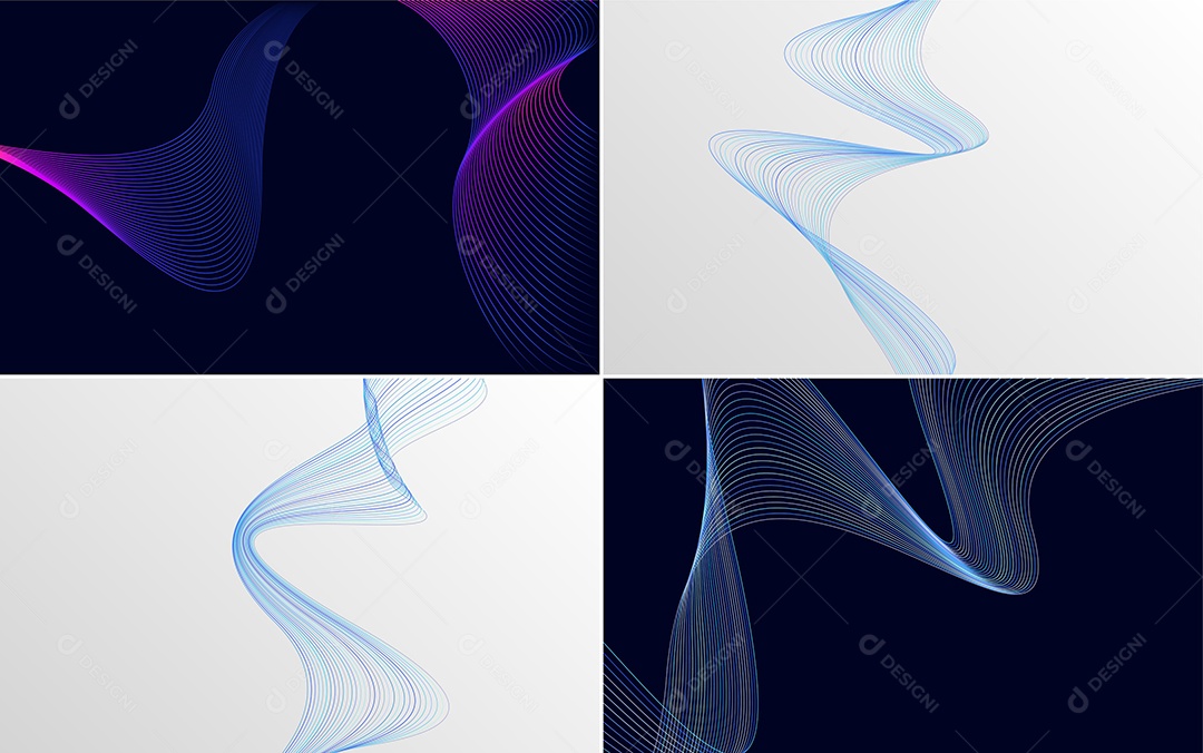 Conjunto de padrões geométricos de linhas mínimas Vetor EPS