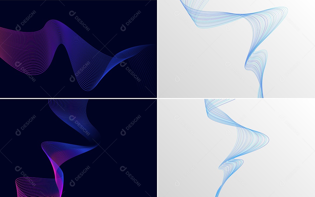 Minimal Lines Geometric Patterns Set Vector EPS