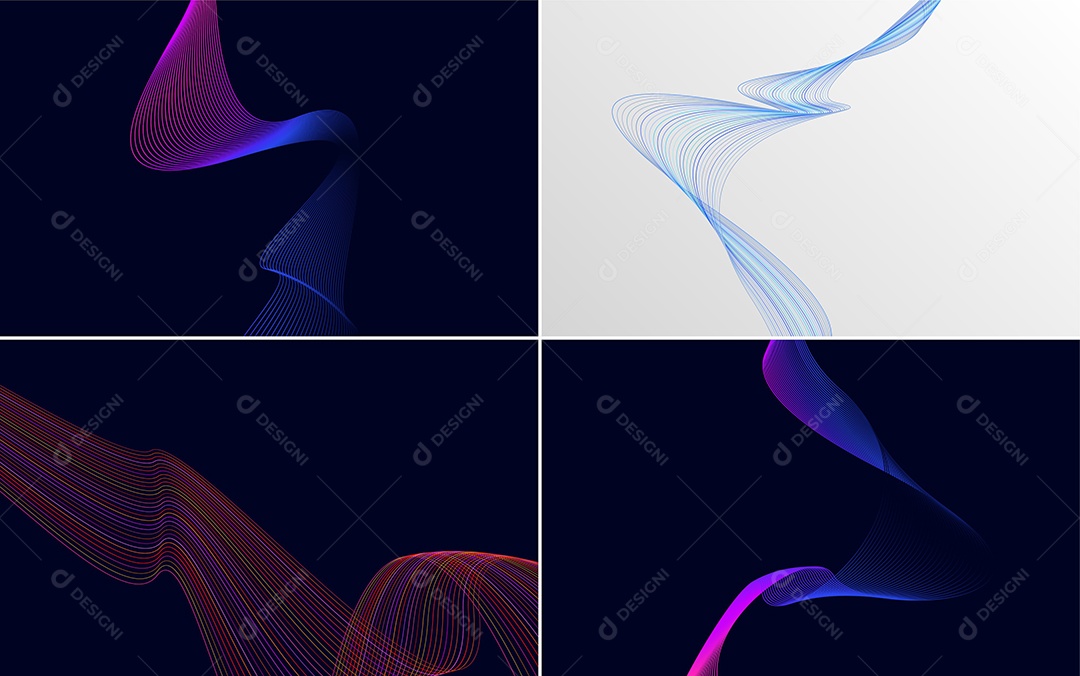 Conjunto de padrões geométricos de linhas mínimas Vetor EPS