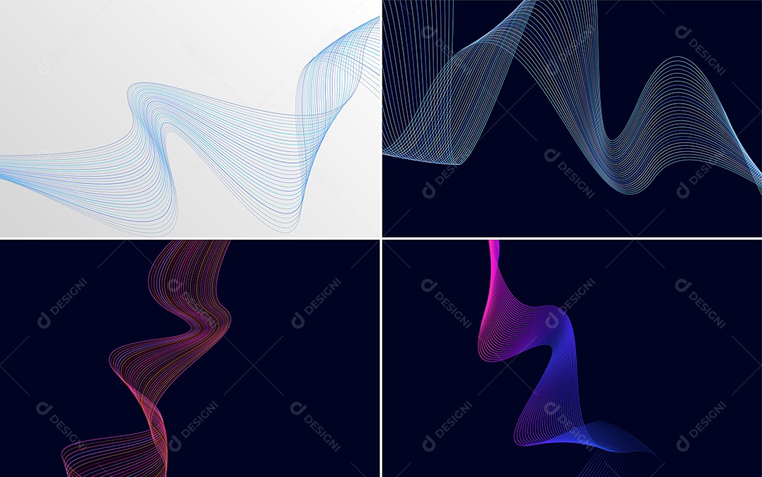 Minimal Lines Geometric Patterns Set Vector EPS