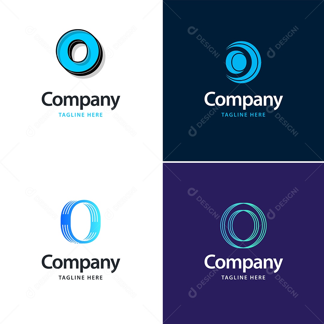 Logo O Logotipos Modernos AI Editável