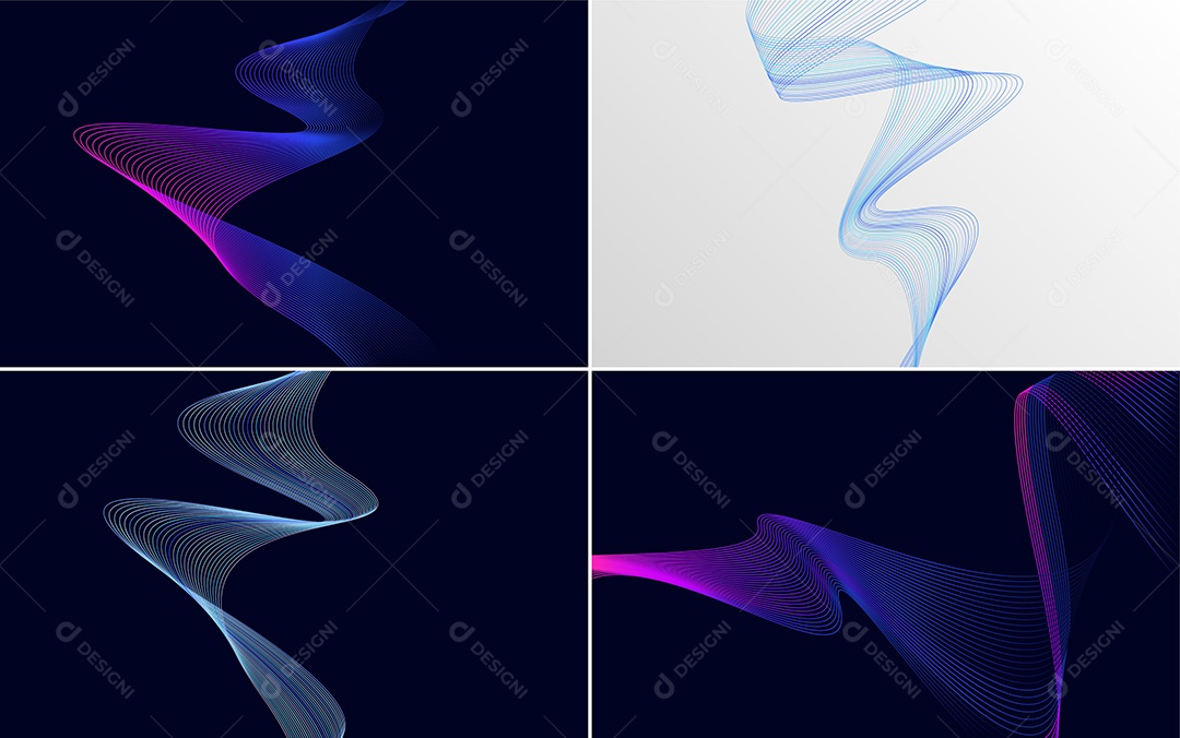 Conjunto de padrões geométricos de linhas mínimas Vetor EPS