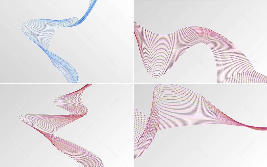 Coleção de conjunto de padrões geométricos de linhas mínimas