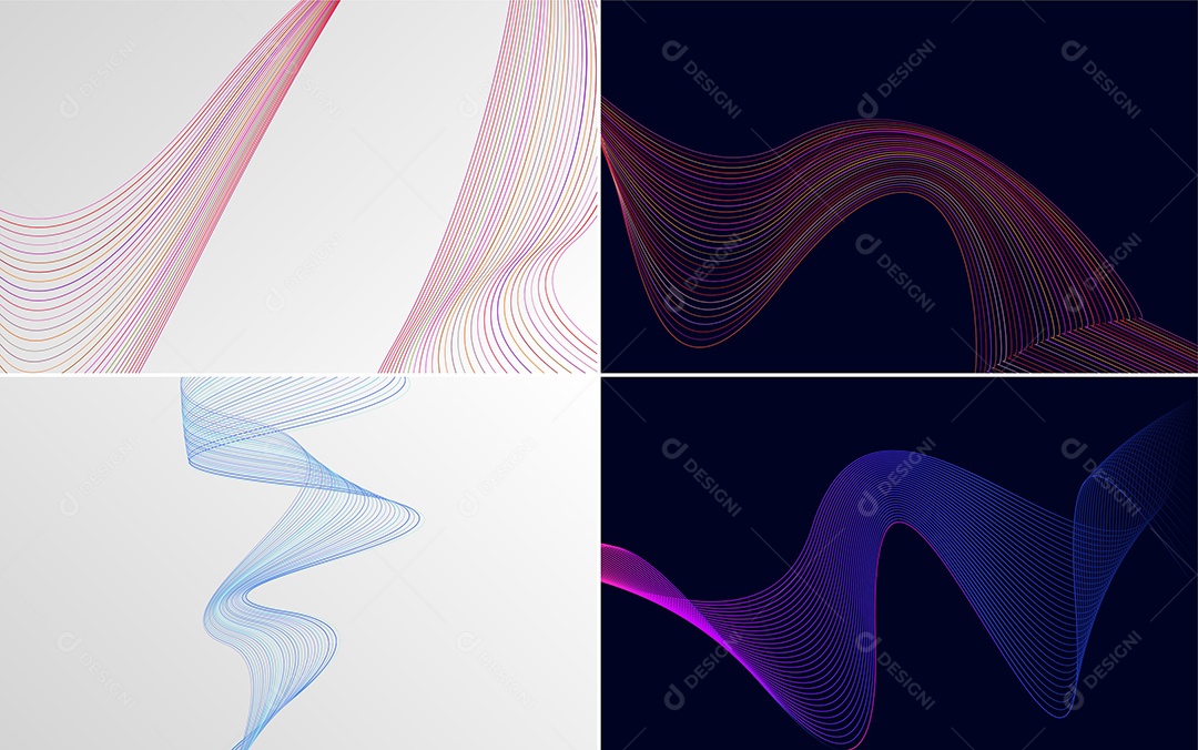 Minimal Lines Geometric Patterns Set Vector EPS