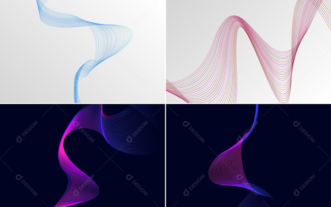 Coleção de conjunto de padrões geométricos de linhas mínimas Vetor EPS