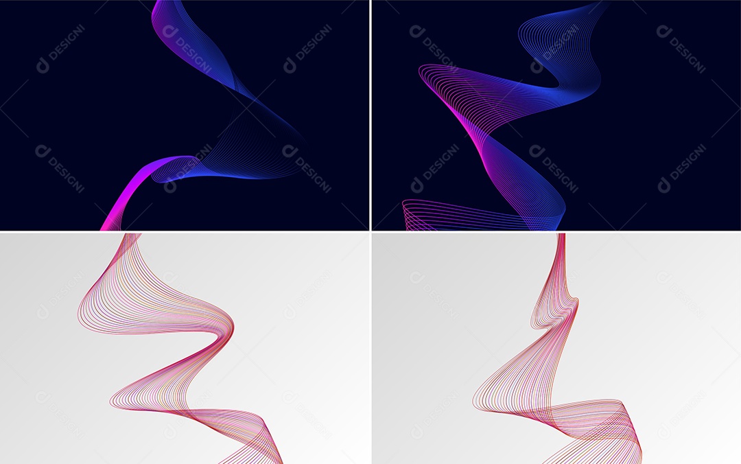 Coleção de conjunto de padrões geométricos de linhas mínimas Vetor EPS