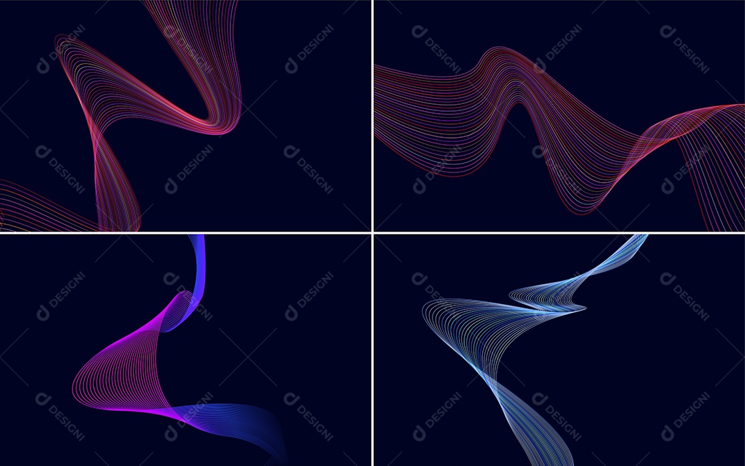 Coleção de conjunto de padrões geométricos de linhas mínimas Vetor EPS