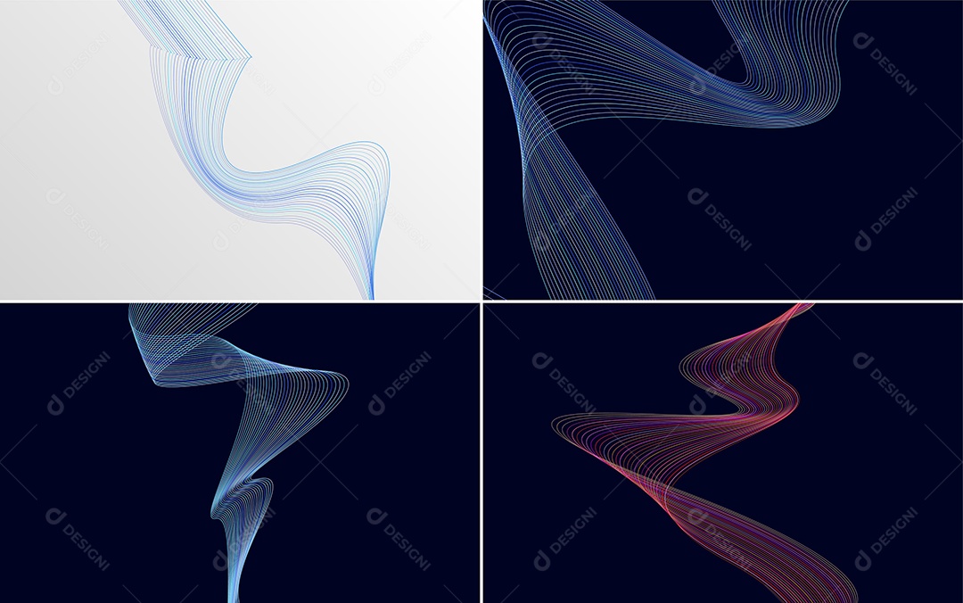 Coleção de conjunto de padrões geométricos de linhas mínimas Vetor EPS
