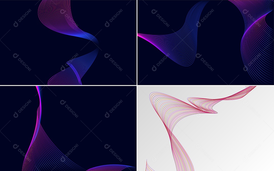 Coleção de conjunto de padrões geométricos de linhas mínimas Vetor EPS