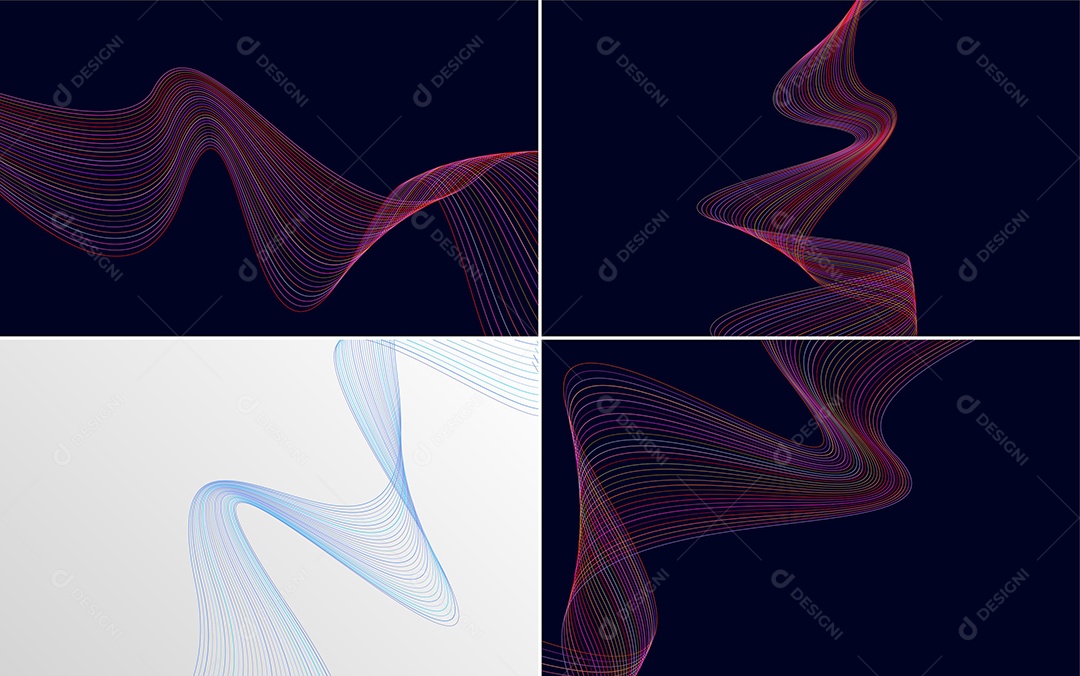 Coleção de conjunto de padrões geométricos de linhas mínimas Vetor EPS