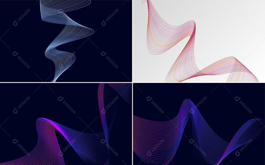Coleção de conjunto de padrões geométricos de linhas mínimas Vetor EPS