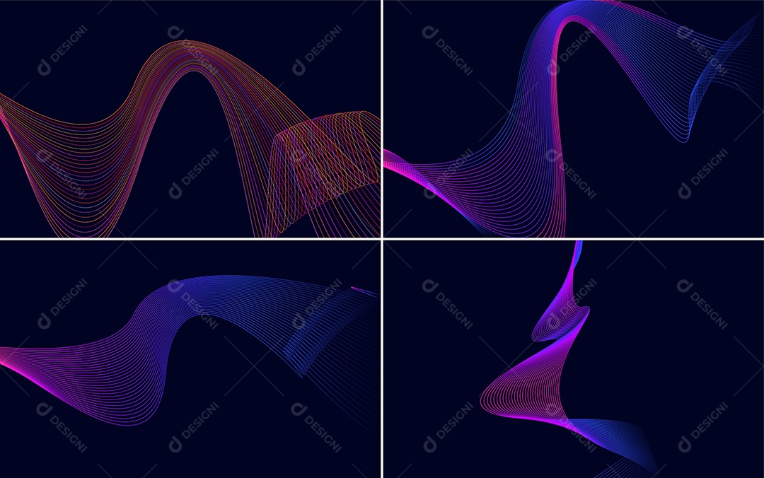 Coleção de conjunto de padrões geométricos de linhas mínimas Vetor EPS