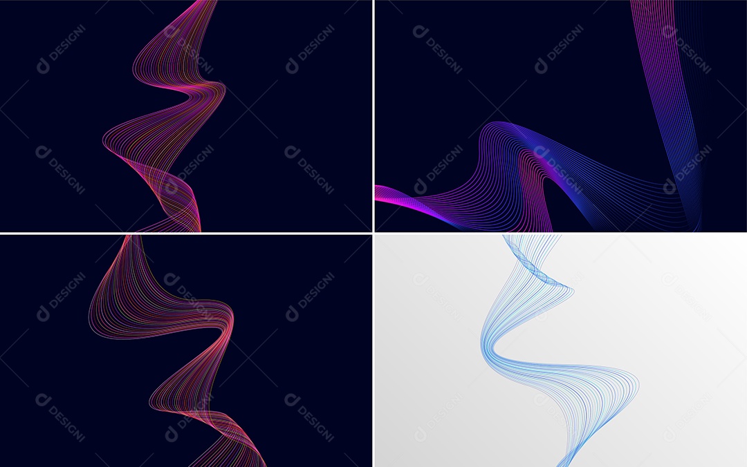 Coleção de conjunto de padrões geométricos de linhas mínimas Vetor EPS