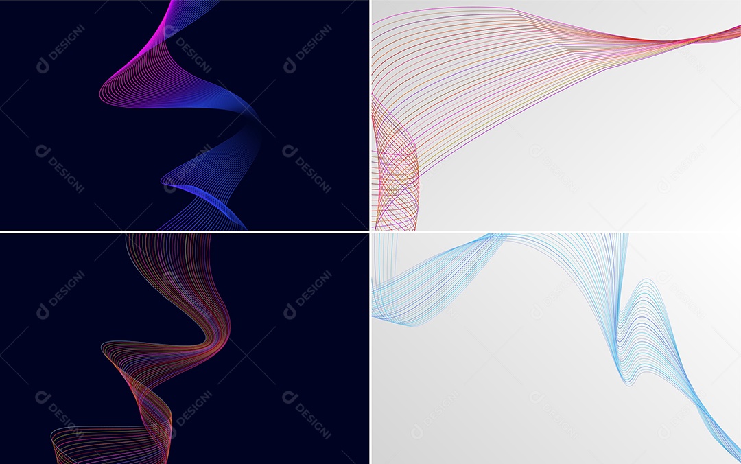 Coleção de conjunto de padrões geométricos de linhas mínimas Vetor EPS