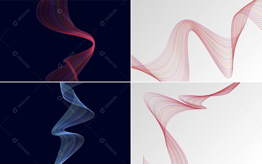Coleção de conjunto de padrões geométricos de linhas mínimas Vetor EPS