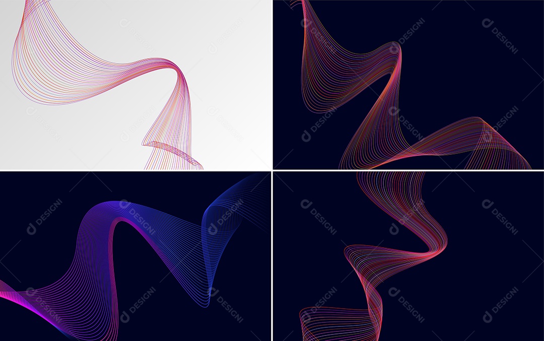 Coleção de conjunto de padrões geométricos de linhas mínimas Vetor EPS