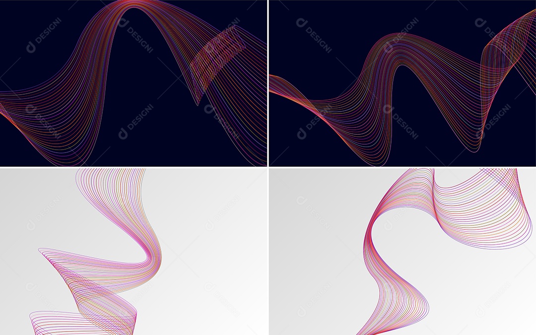 Coleção de conjunto de padrões geométricos de linhas mínimas Vetor EPS