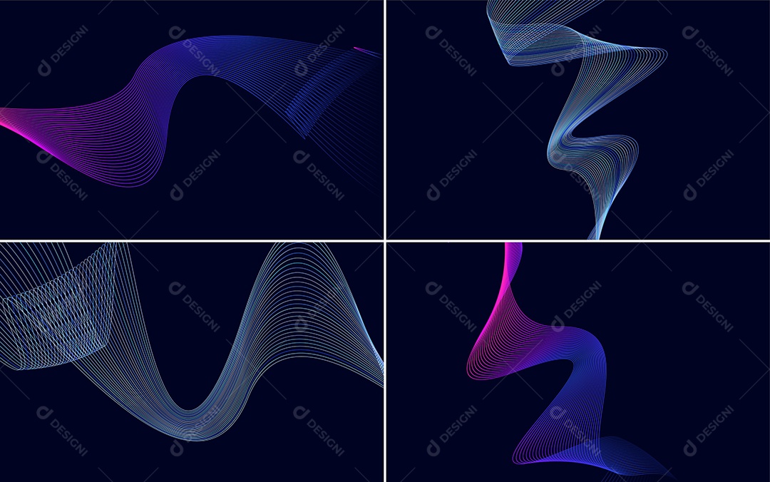 Coleção de conjunto de padrões geométricos de linhas mínimas Vetor EPS