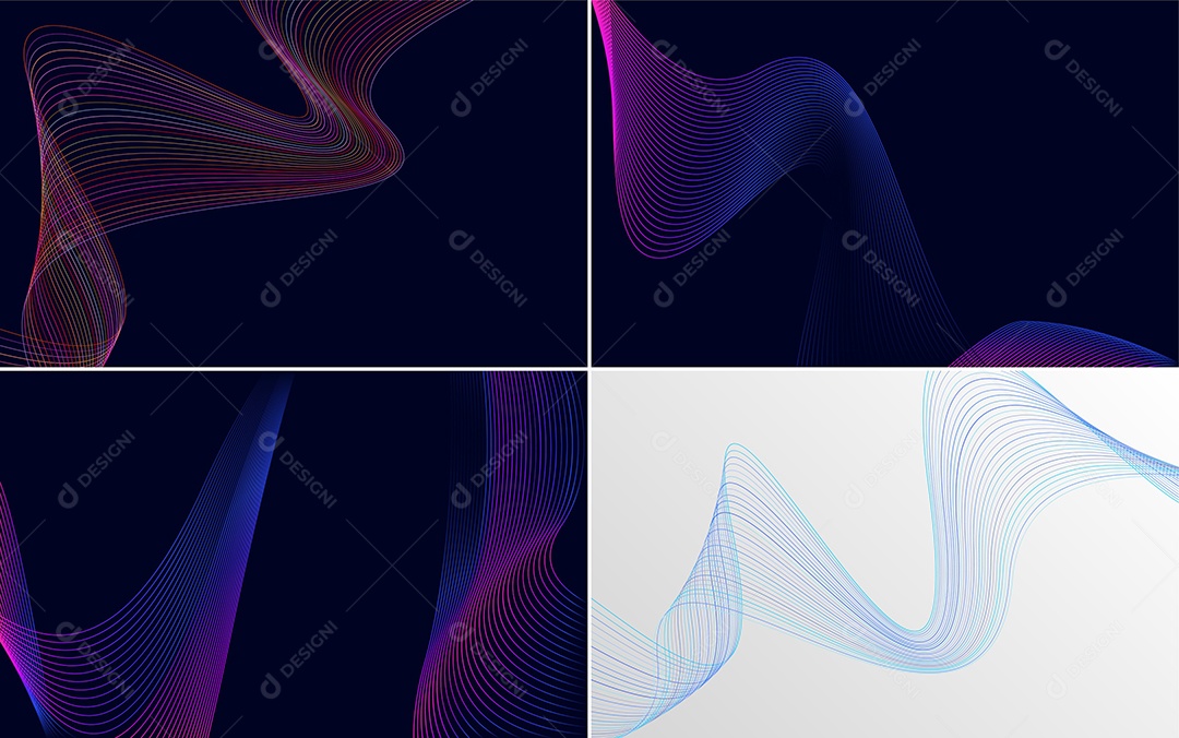 Coleção de conjunto de padrões geométricos de linhas mínimas Vetor EPS