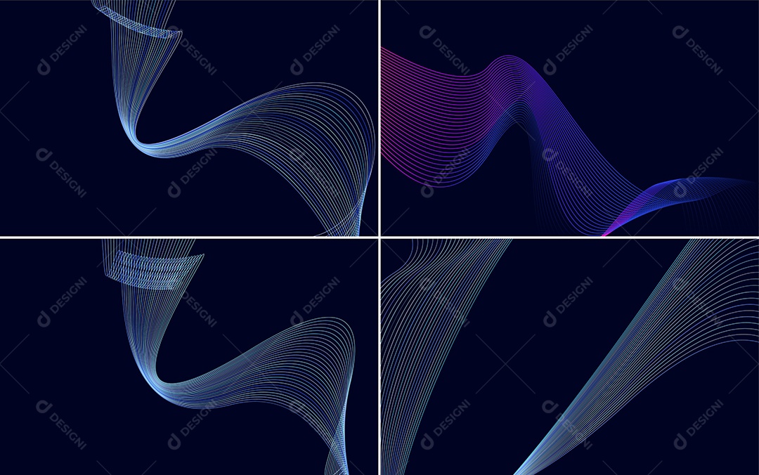 Coleção de conjunto de padrões geométricos de linhas mínimas Vetor EPS