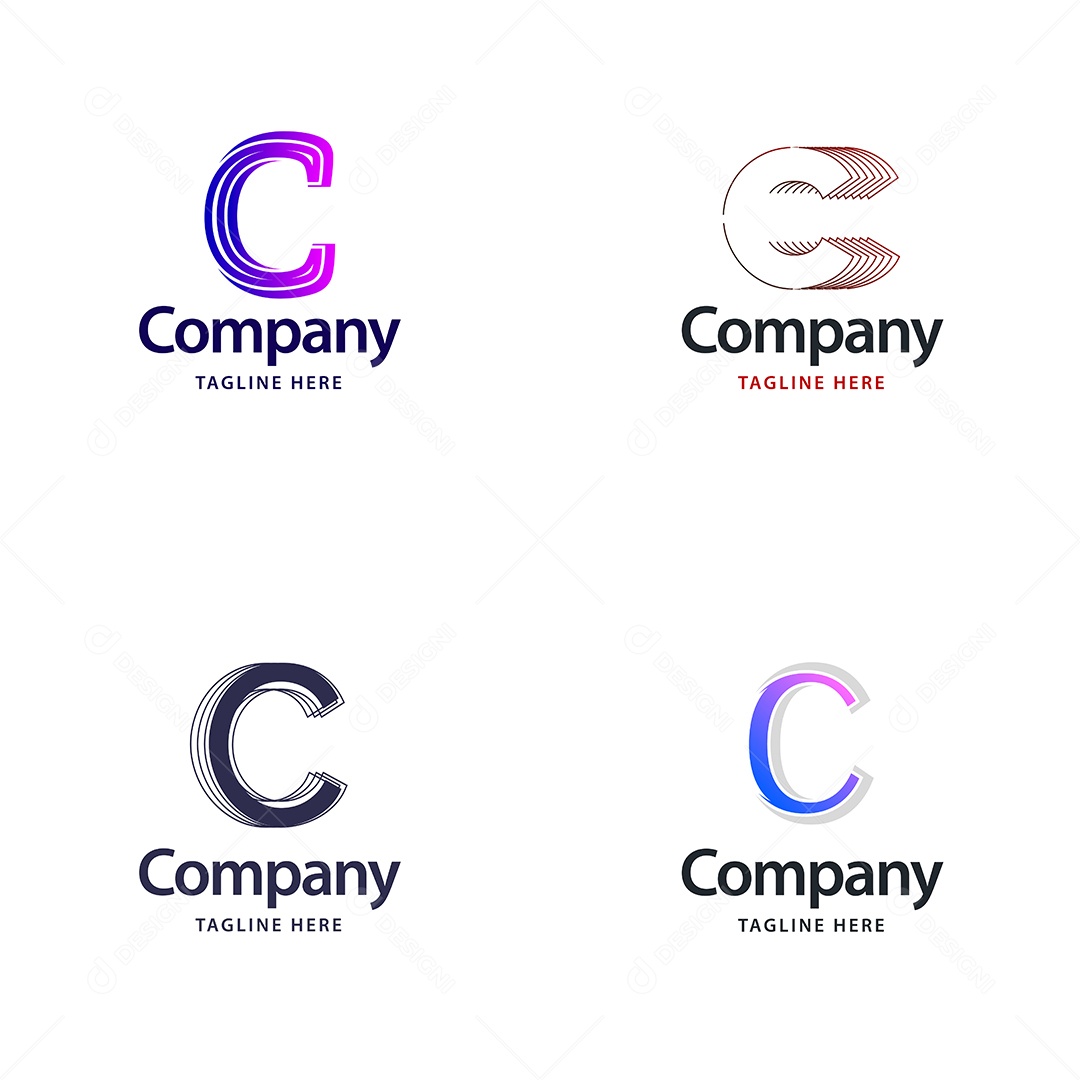 Logo C Logotipos Modernos AI Editável