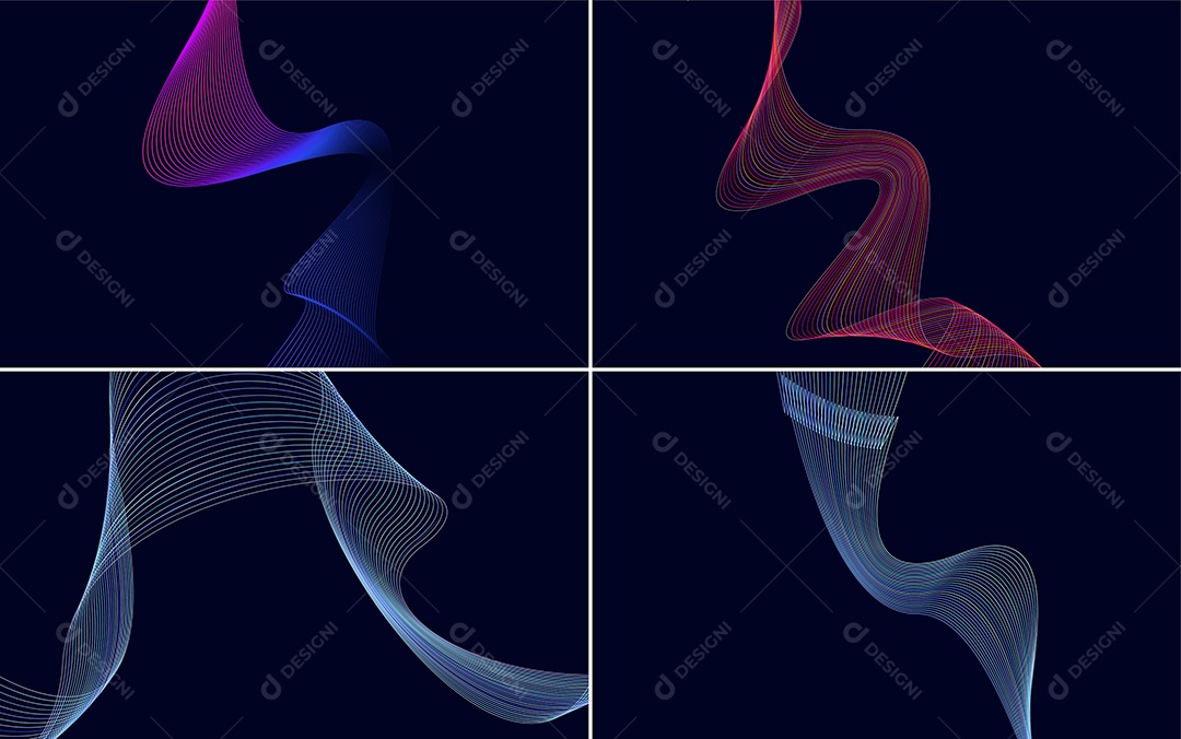 Coleção de conjunto de padrões geométricos de linhas mínimas Vetor EPS