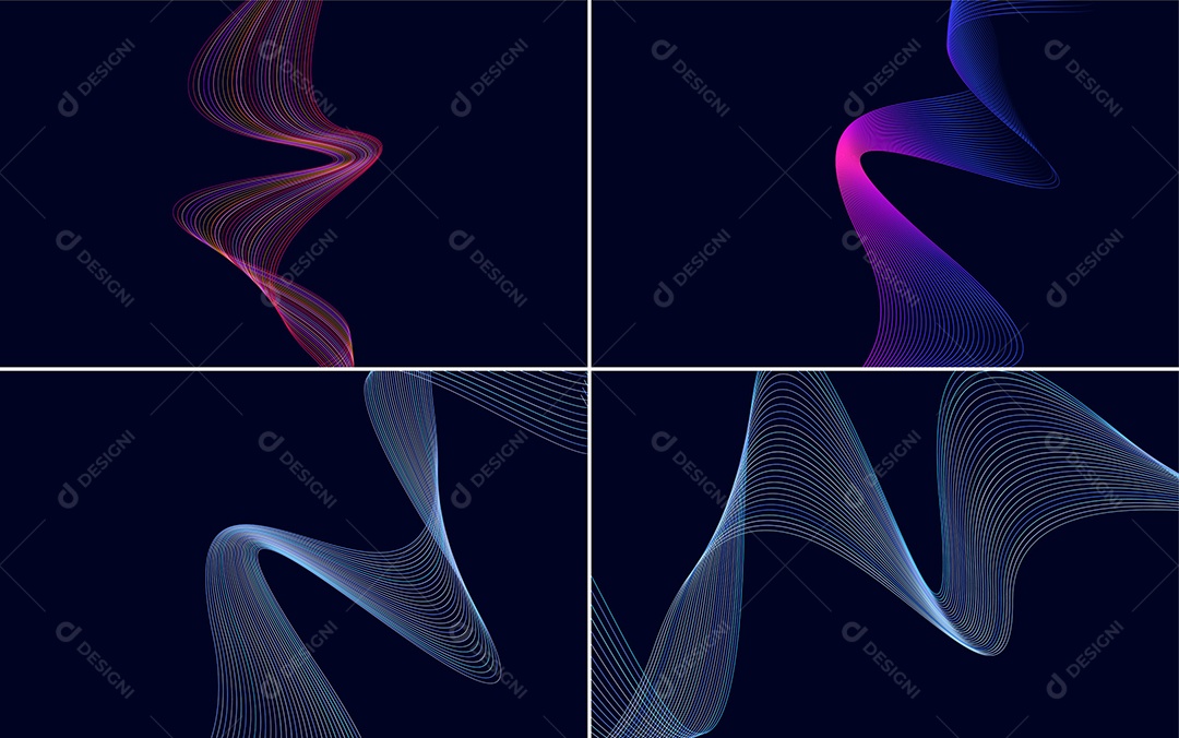 Coleção de conjunto de padrões geométricos de linhas mínimas Vetor EPS