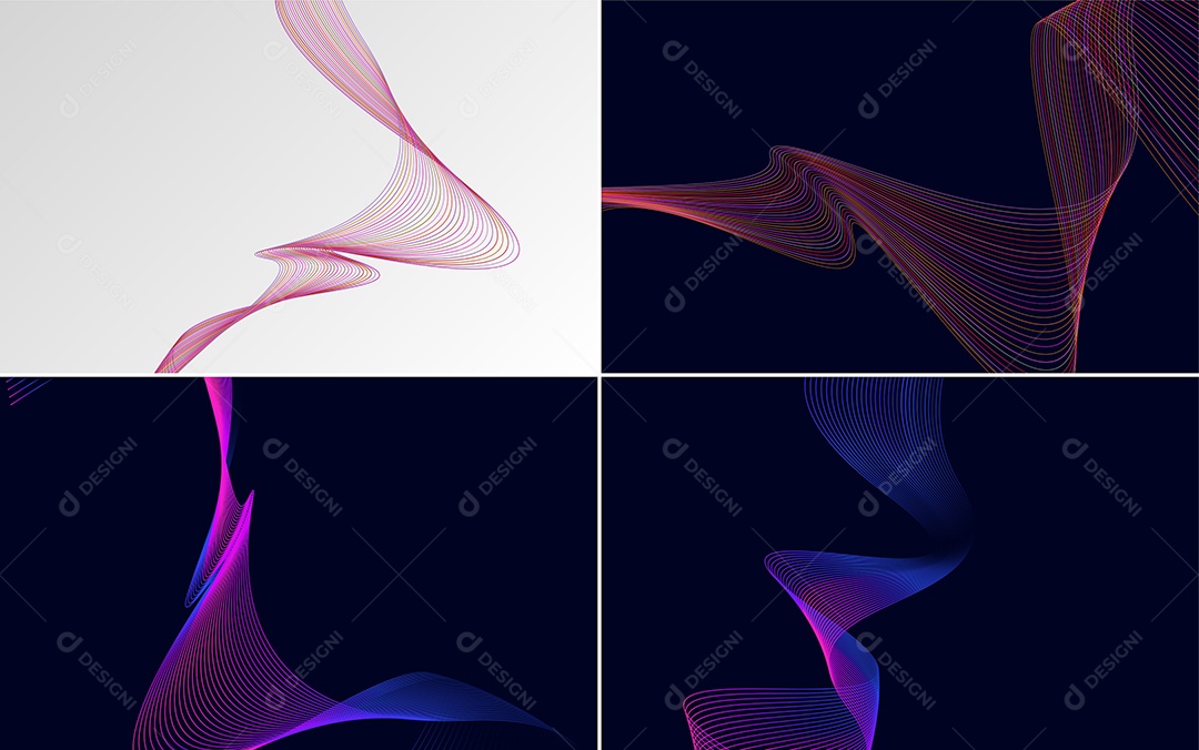 Coleção de conjunto de padrões geométricos de linhas mínimas Vetor EPS