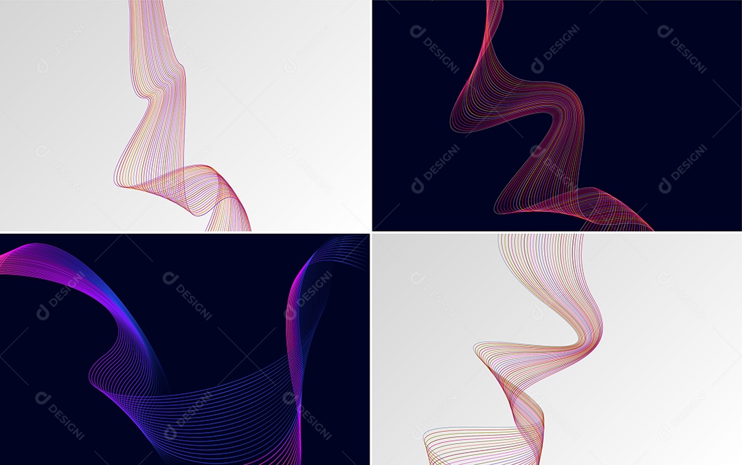 Coleção de conjunto de padrões geométricos de linhas mínimas Vetor EPS