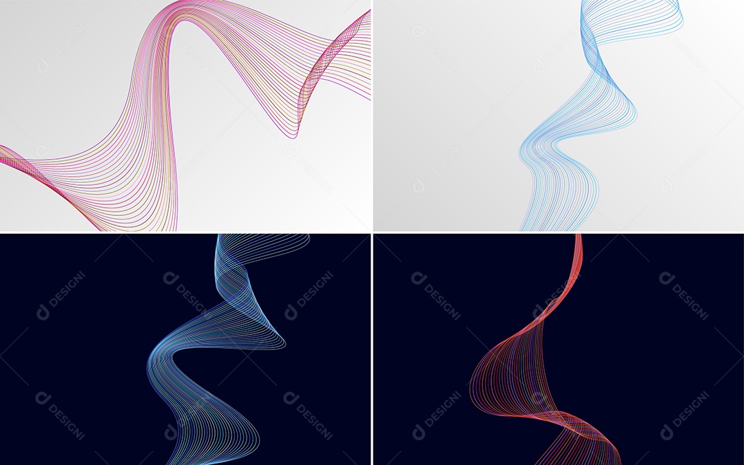 Coleção de conjunto de padrões geométricos de linhas mínimas Vetor EPS