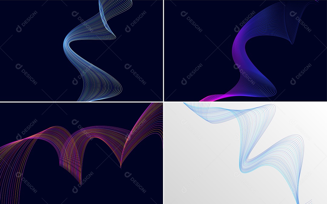 Coleção de conjunto de padrões geométricos de linhas mínimas Vetor EPS