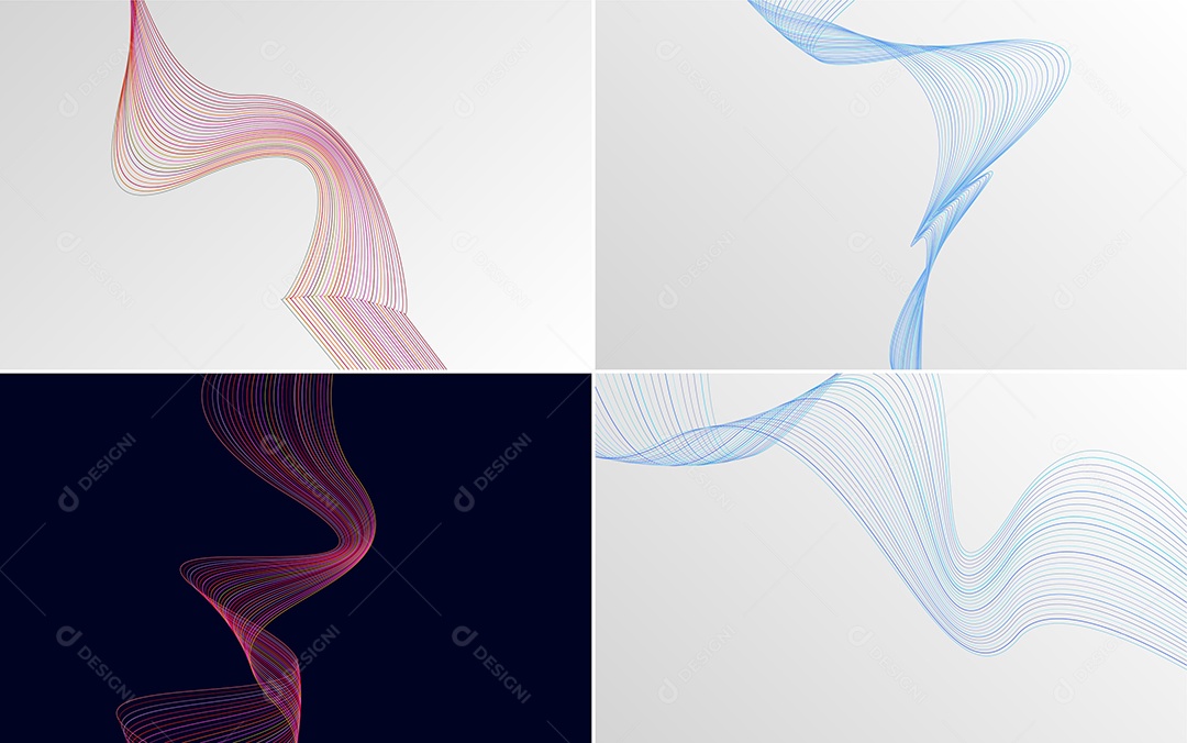 Coleção de conjunto de padrões geométricos de linhas mínimas Vetor EPS
