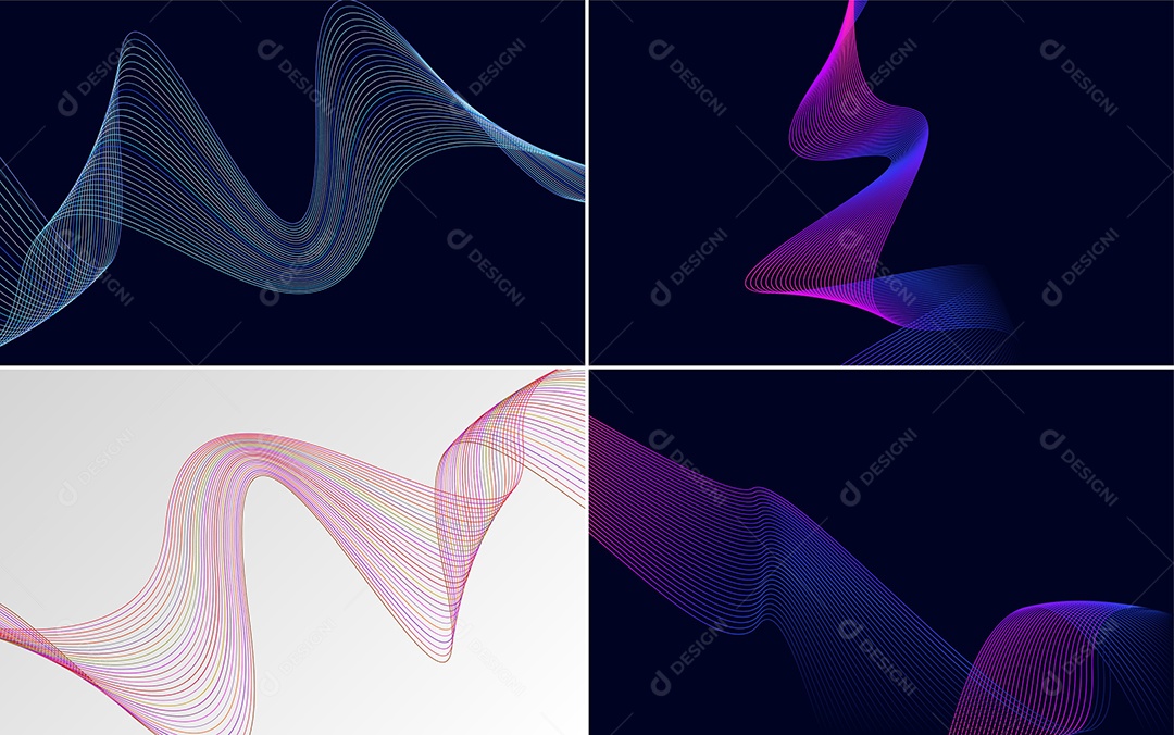 Coleção de conjunto de padrões geométricos de linhas mínimas Vetor EPS