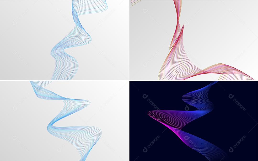 Coleção de conjunto de padrões geométricos de linhas mínimas Vetor EPS